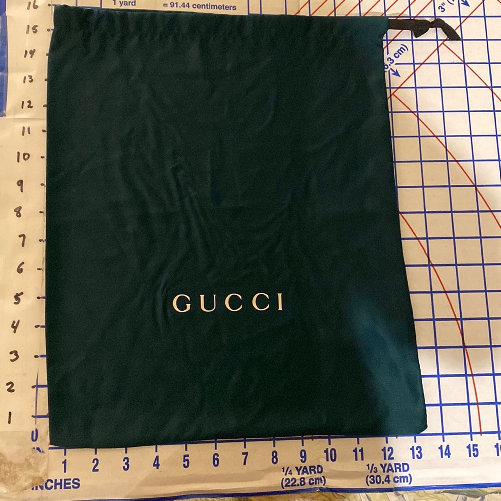 Authentic Gucci Drawstring Dust Bag Forest Green - image 2